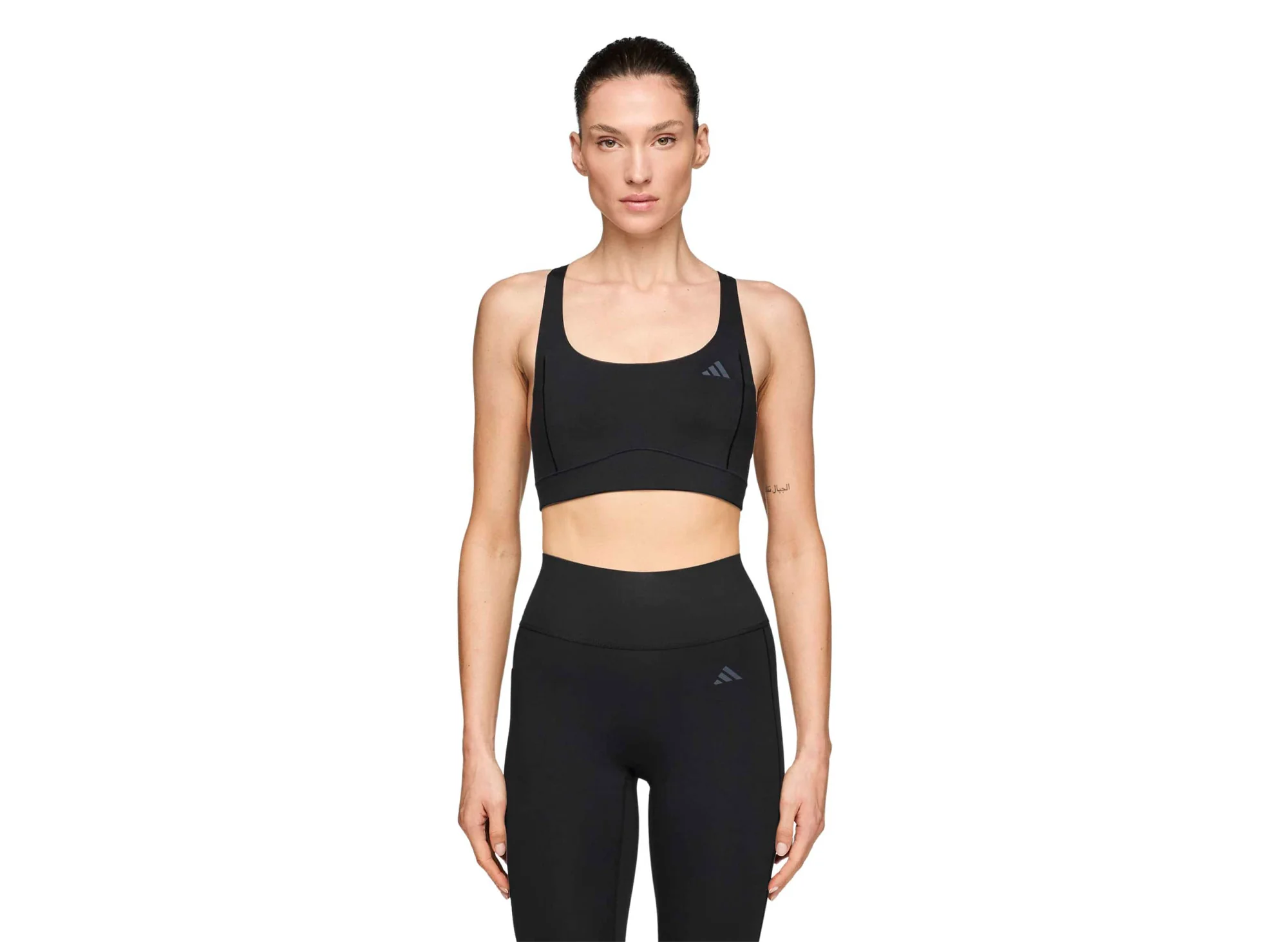 Women's Adidas x Entire Studios Optime Training Bra in Black - Image 4