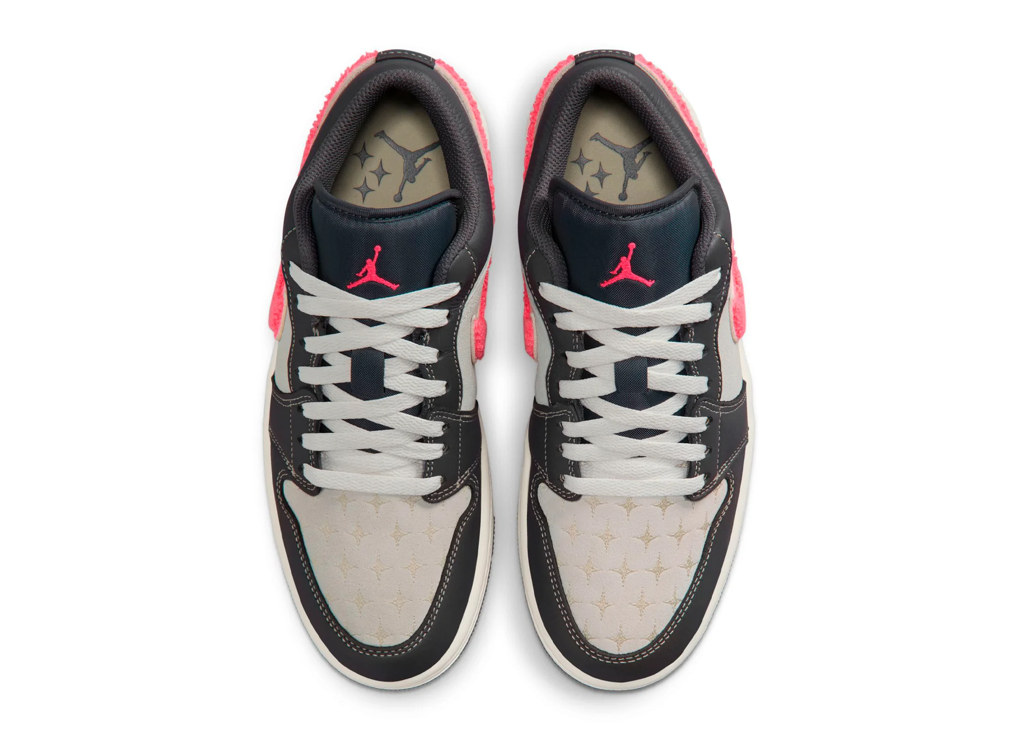 Women's Air Jordan 1 Low in Light Graphite / Hot Punch - Image 4