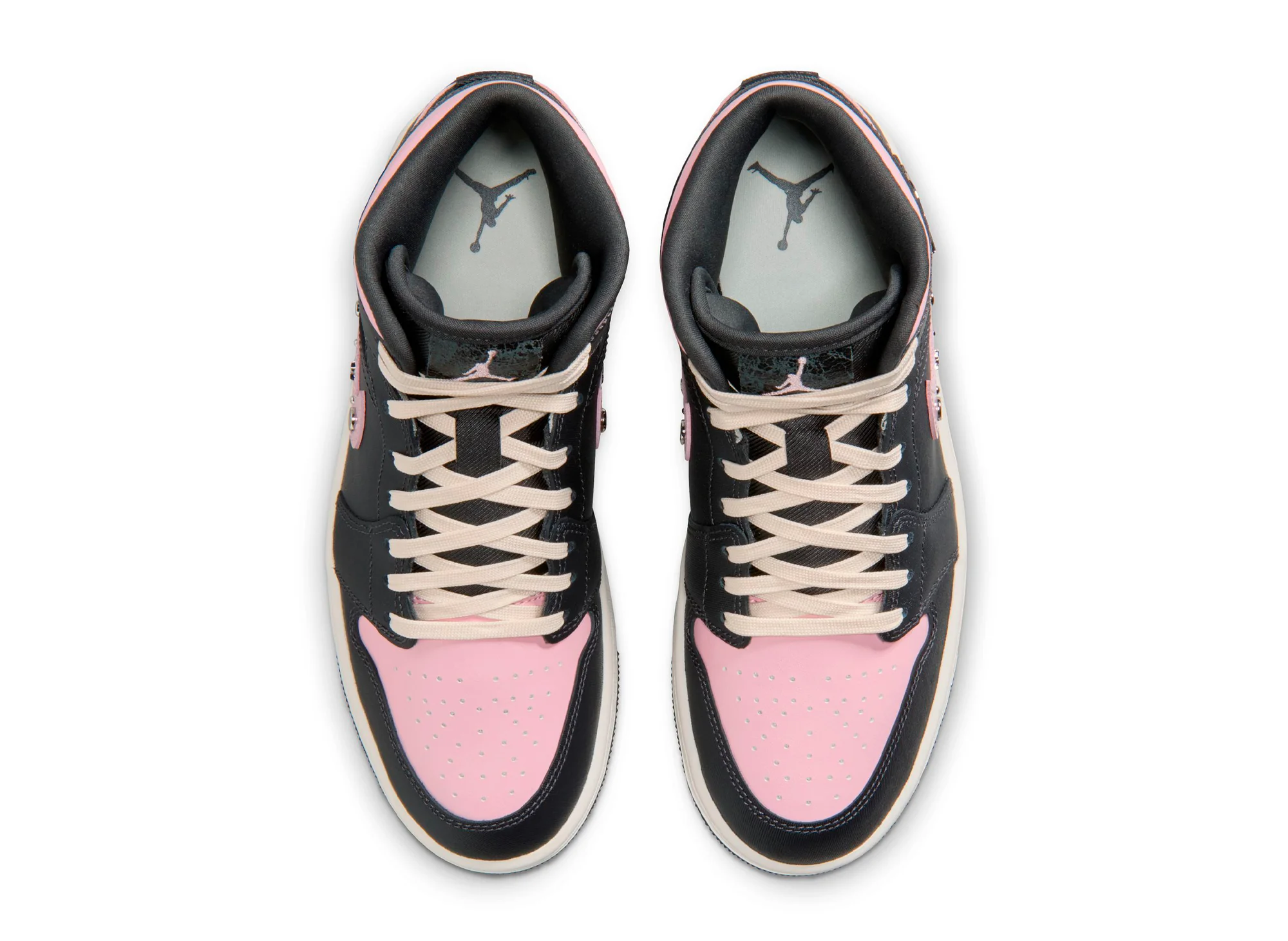 Women's Air Jordan 1 Mid SE in Anthracite / Metallic Silver - Image 4