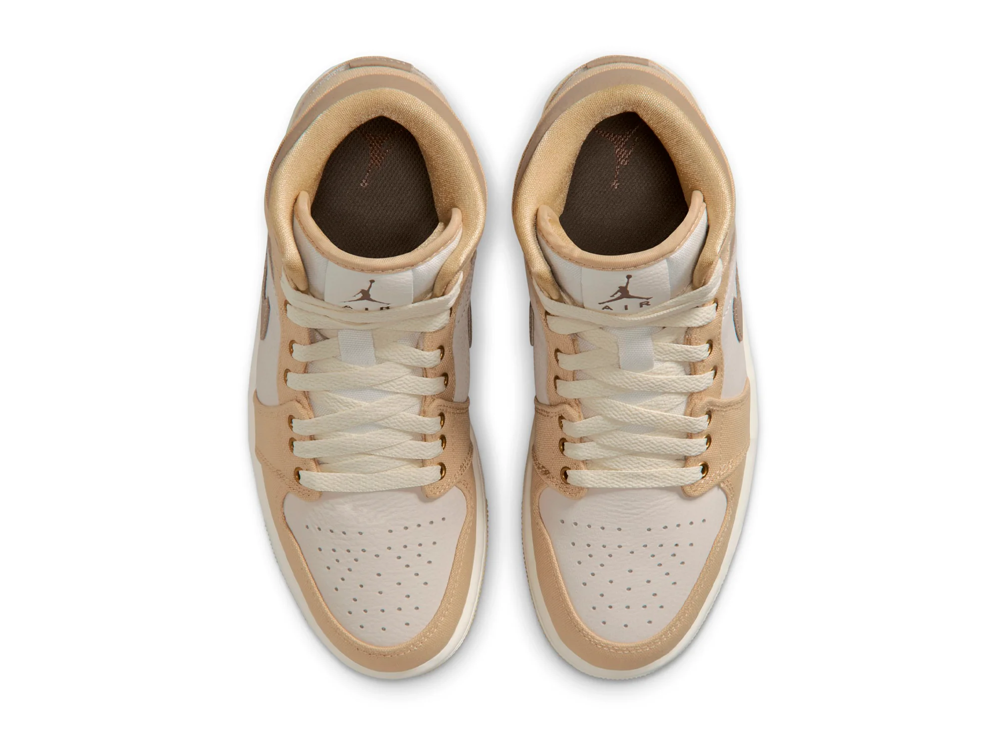 Women's Air Jordan 1 Mid SE in Sesame / Khaki - Image 4