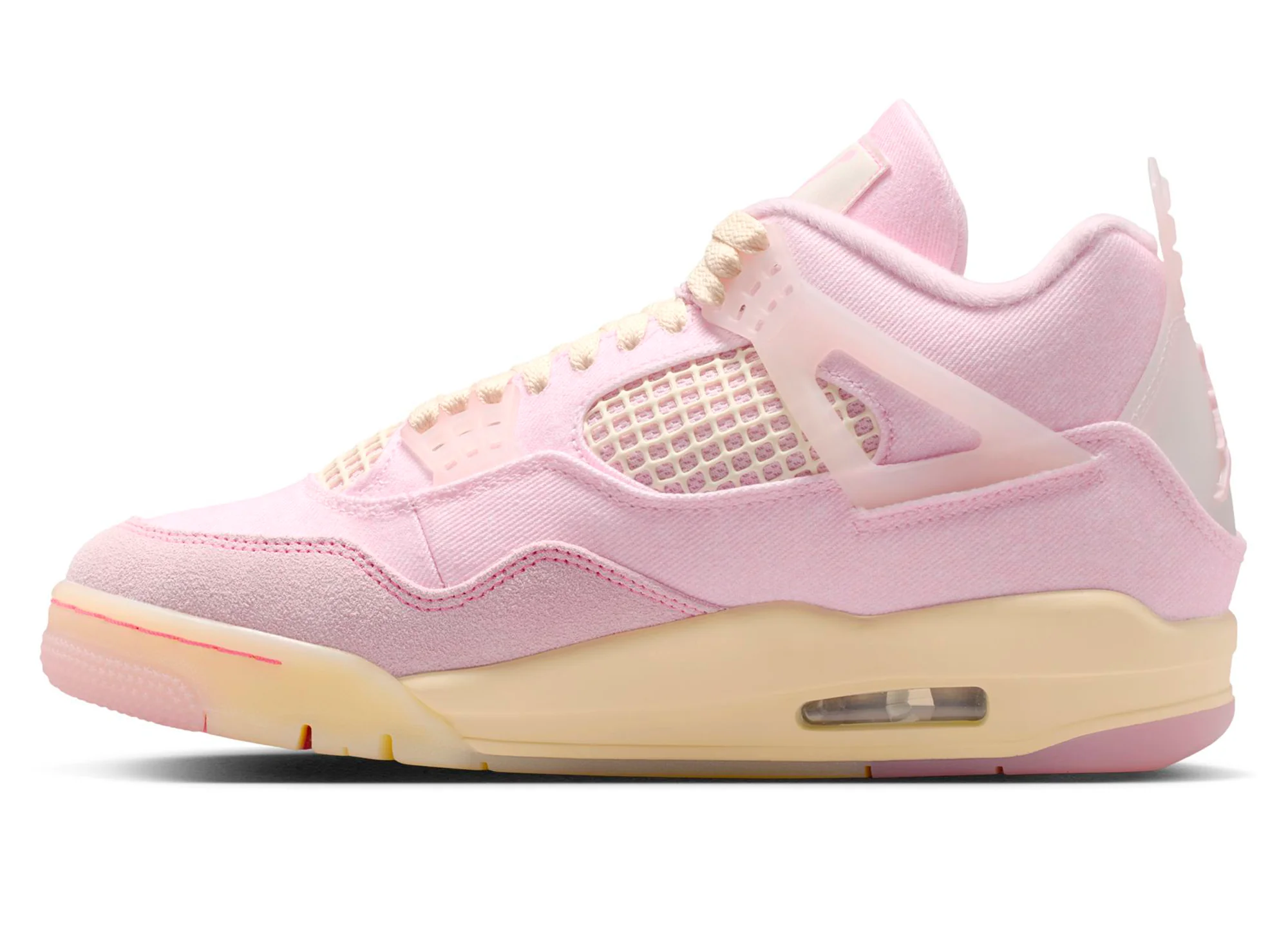Women's Air Jordan 4 Retro Tex in Pearl Pink / Iced Carmine - Image 3