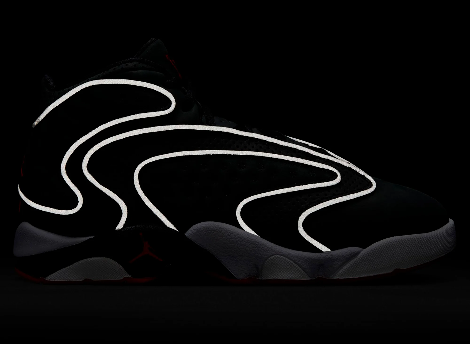 Women's Air Jordan OG in Black / University Red - Image 6