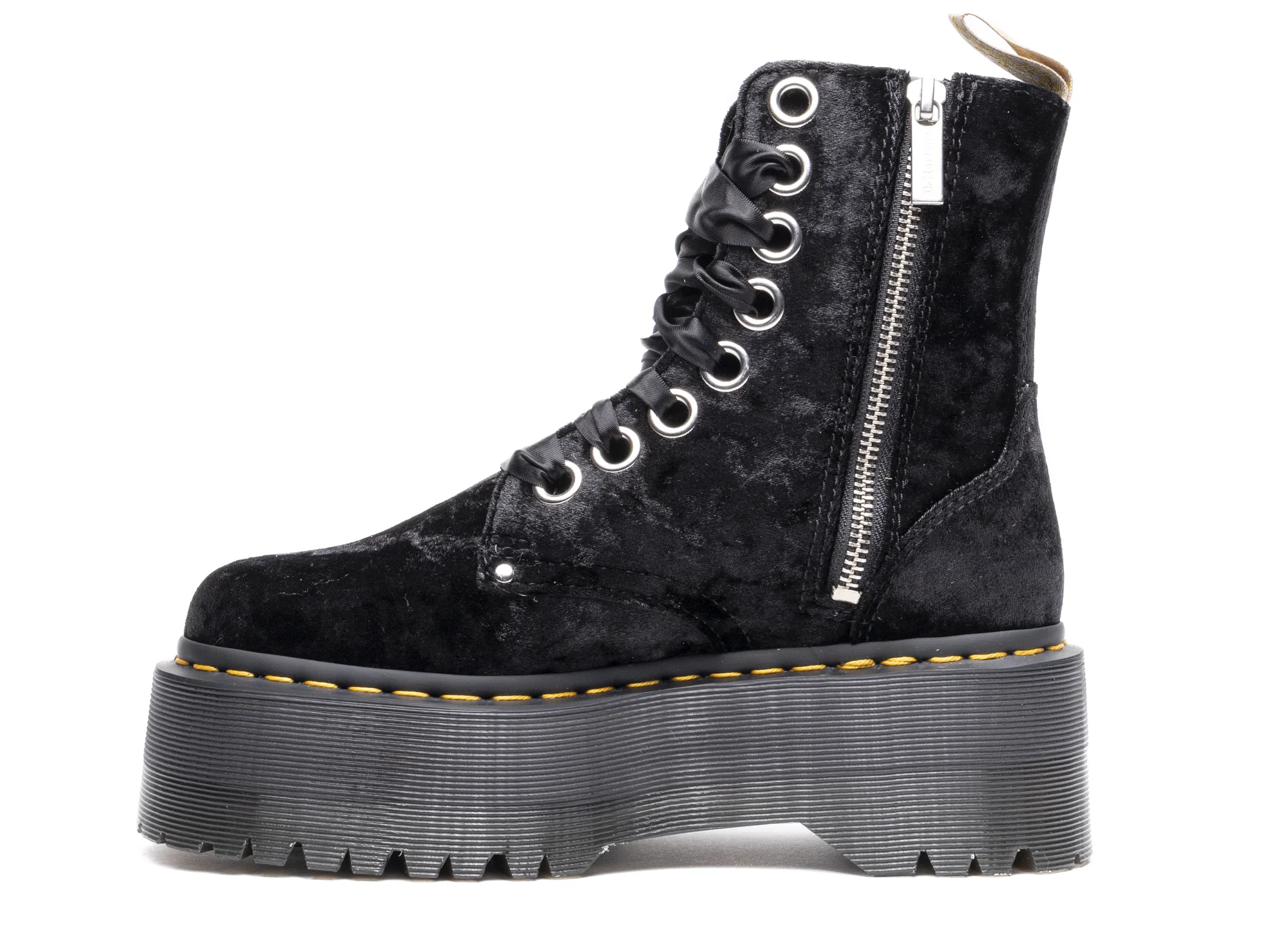 Women's Dr. Martens Vegan Boot Max Crushed Velvet Platforms - Image 3