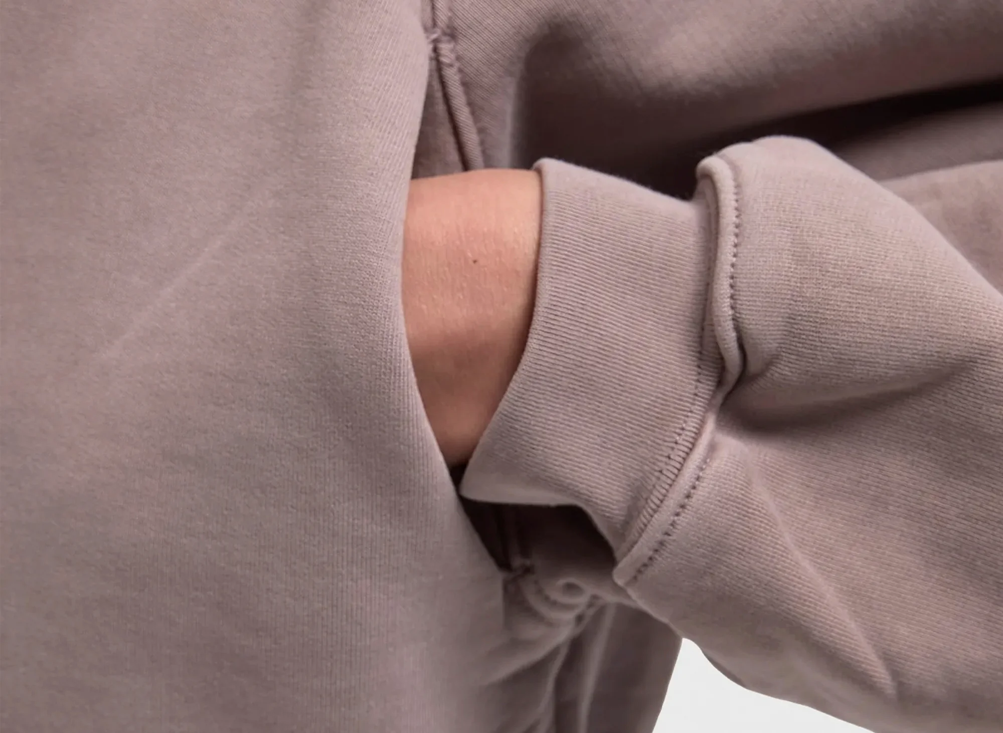 Women's Fear of God Essentials Campus 90s Cropped Crewneck 'Faded Mauve' - Image 2