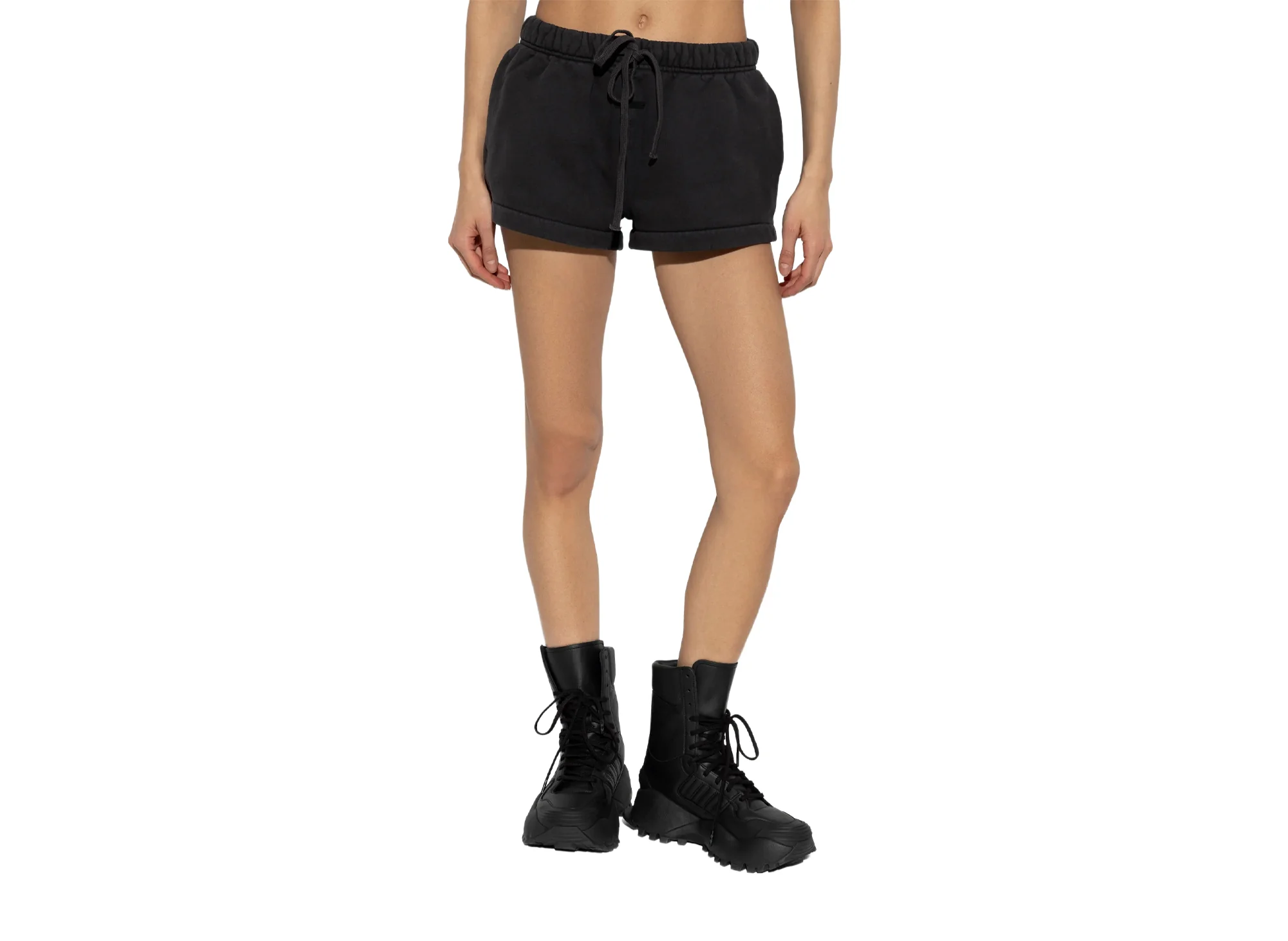 Women's Fear of God Essentials Signature Running Shorts 'Faded Black' - Image 3