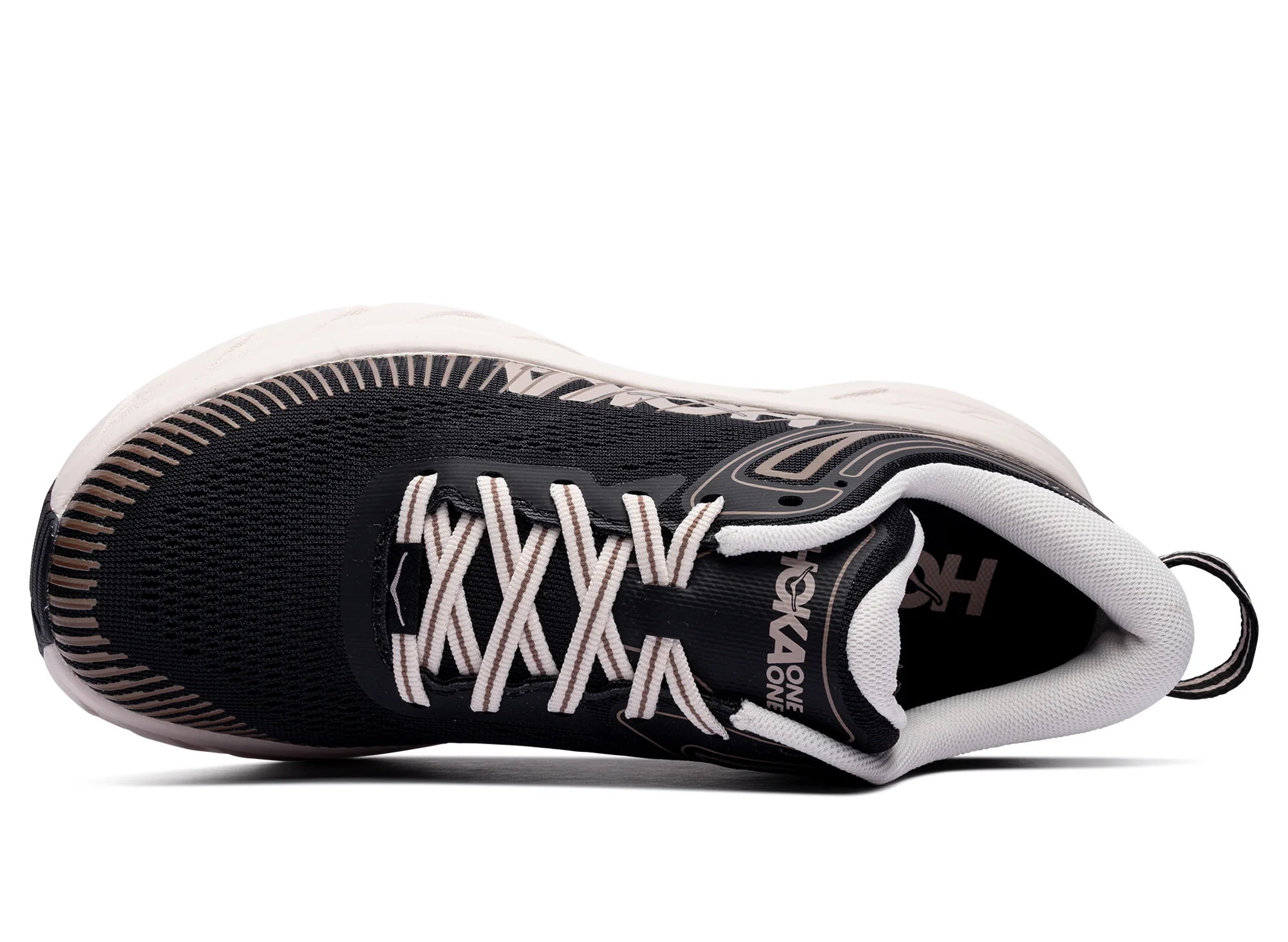 Women's Hoka Bondi 7 'Black / Rose Cream' - Image 4