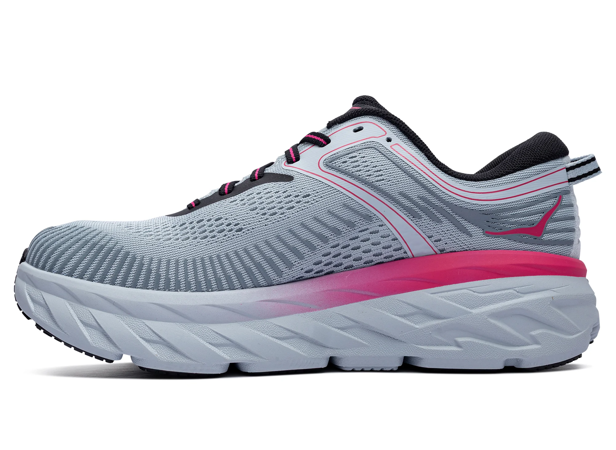 Women's Hoka Bondi 7 'Mineral Blue / Rhubarb' - Image 3
