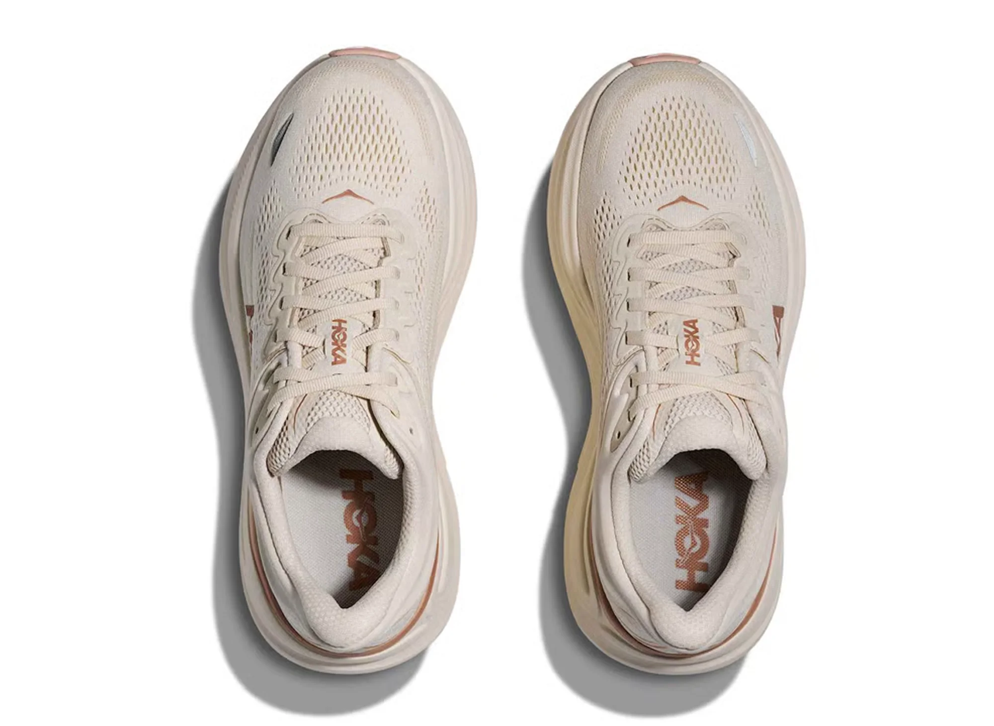 Women's Hoka Bondi 9 'Oat Milk / Rose Gold' - Image 4