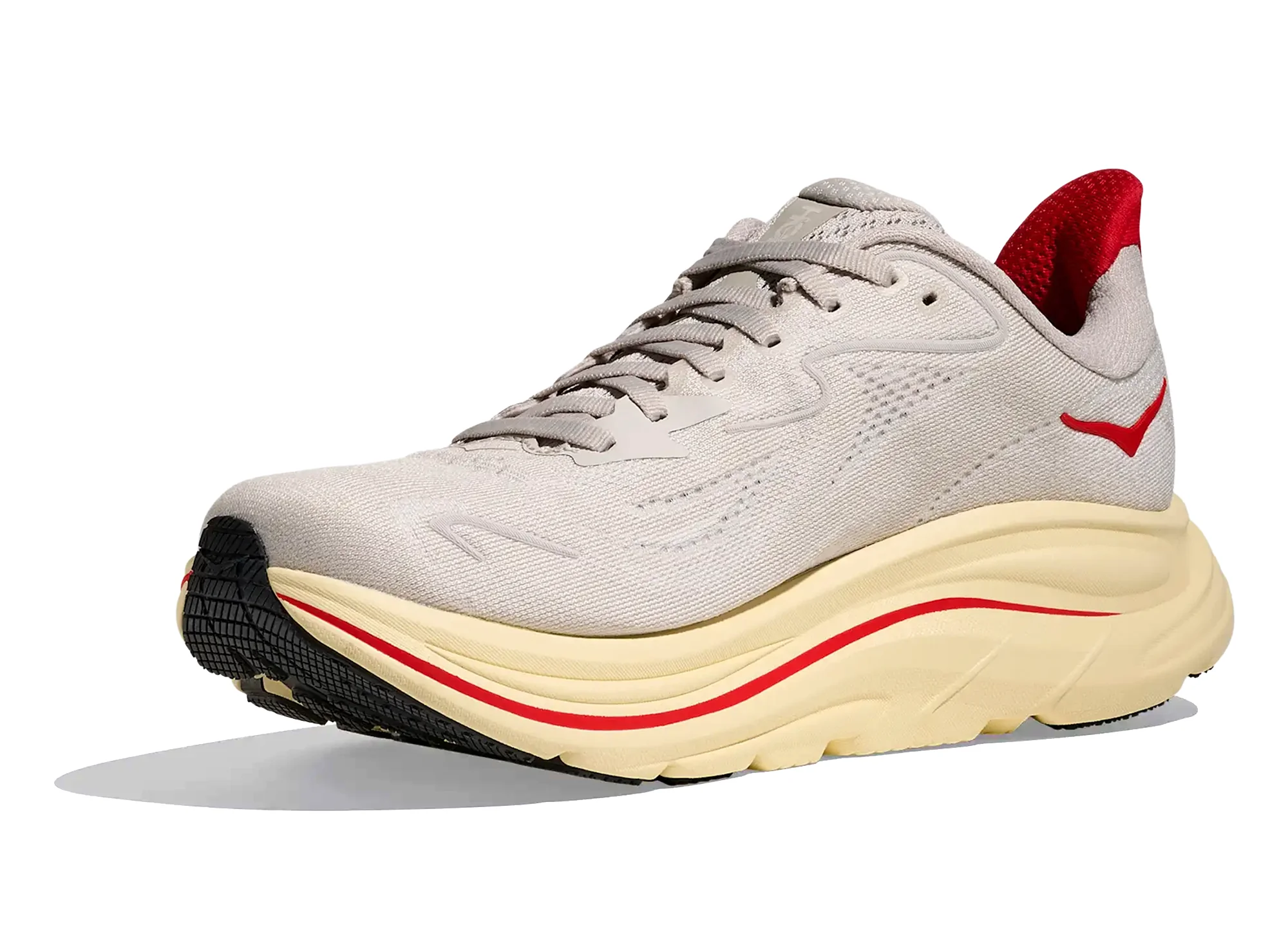 Women's Hoka Clifton 10 'Stucco / Cerise' - Image 3
