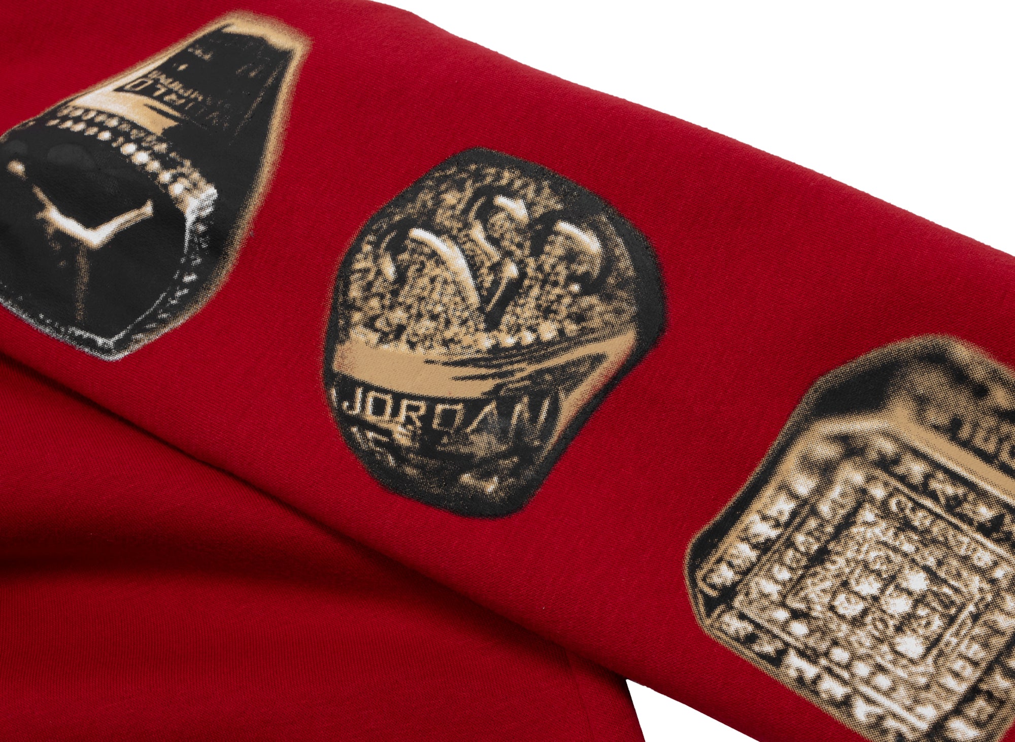 Women's Jordan Brooklyn Fleece Pullover Hoodie in Red - Image 3