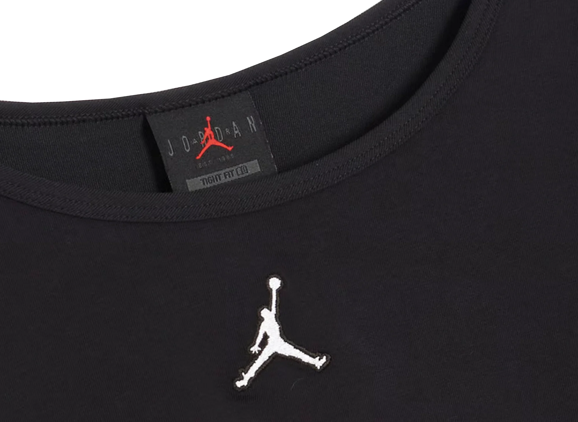 Women's Jordan Flight Cropped L/S Tee in Black - Image 2