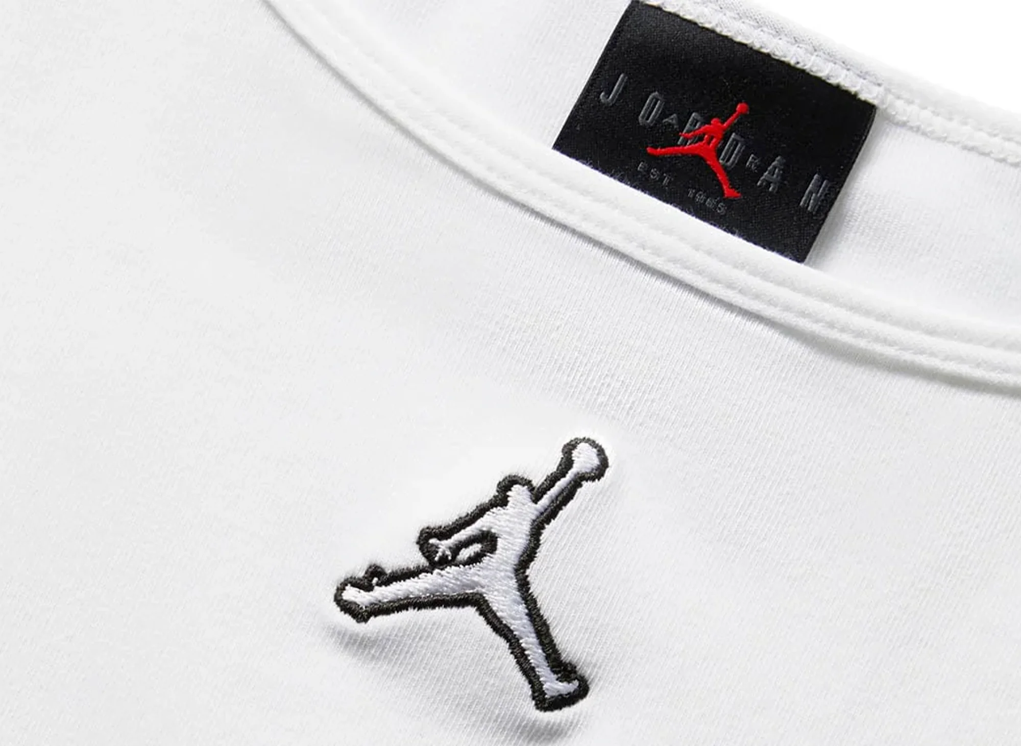 Women's Jordan Flight Cropped L/S Tee in White - Image 2