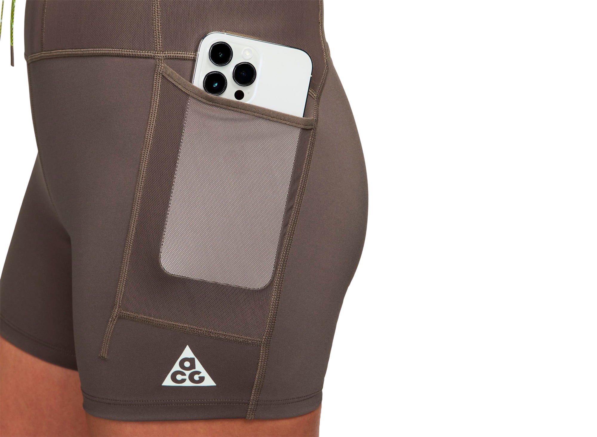 Women's Nike ACG Dri-FIT High Waisted 4" Trail Running Shorts in Ironstone - Image 7
