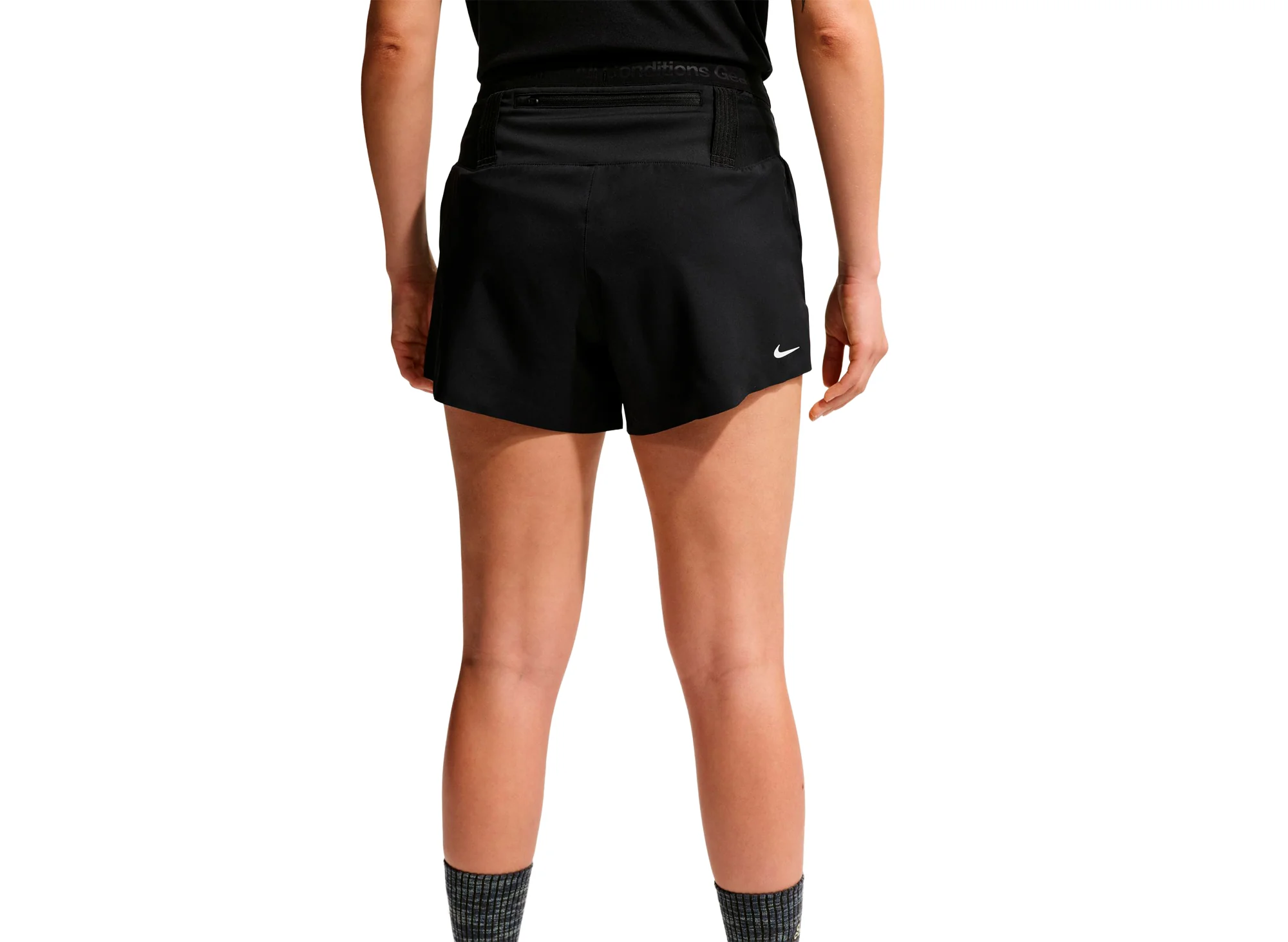 Women's Nike ACG Dri-FIT Mid-Rise Trail Running Shorts in Black - Image 4