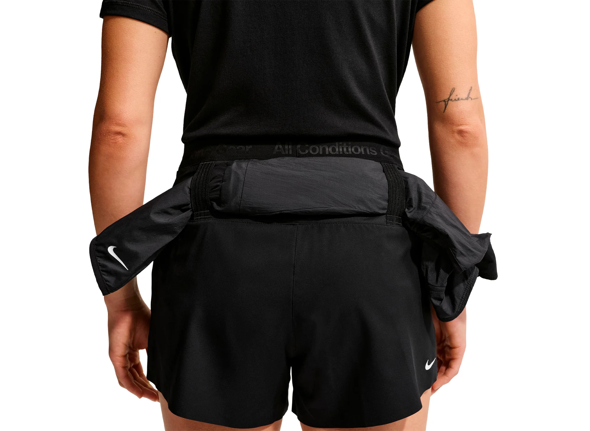 Women's Nike ACG Dri-FIT Mid-Rise Trail Running Shorts in Black - Image 6