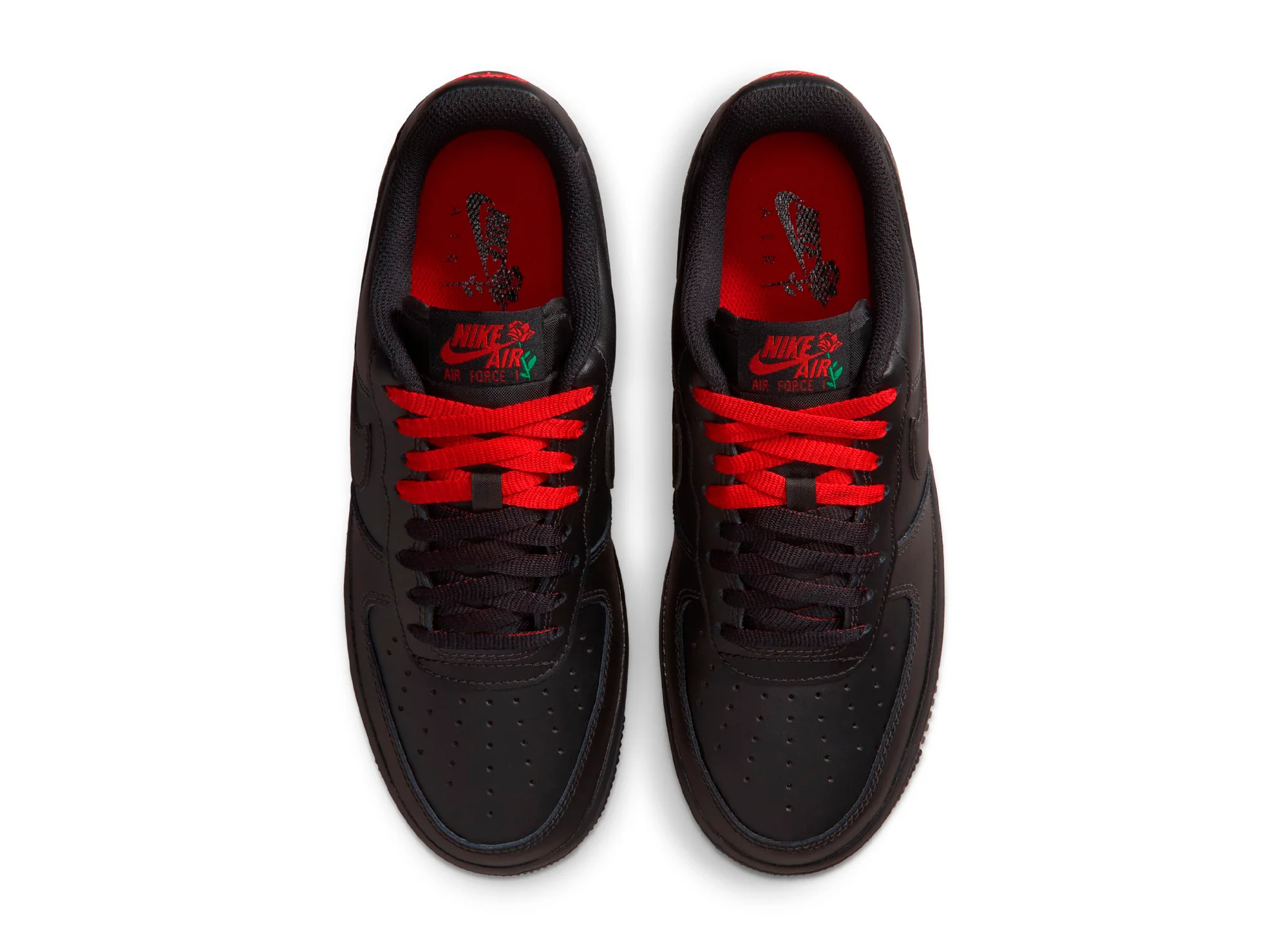 Women's Nike Air Force 1 '07 SE in Black / Sport Red - Image 4
