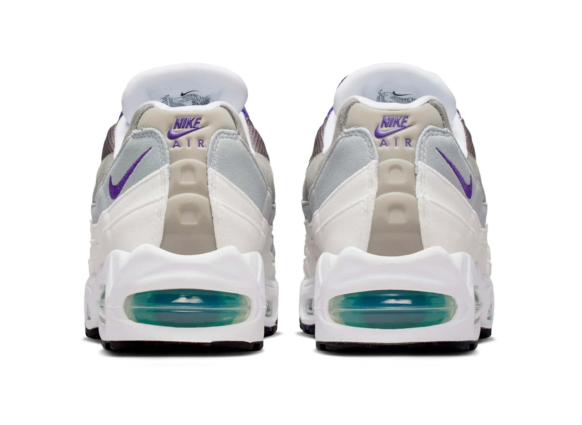 Women's Nike Air Max 95 Big Bubble in White / Court Purple - Image 2