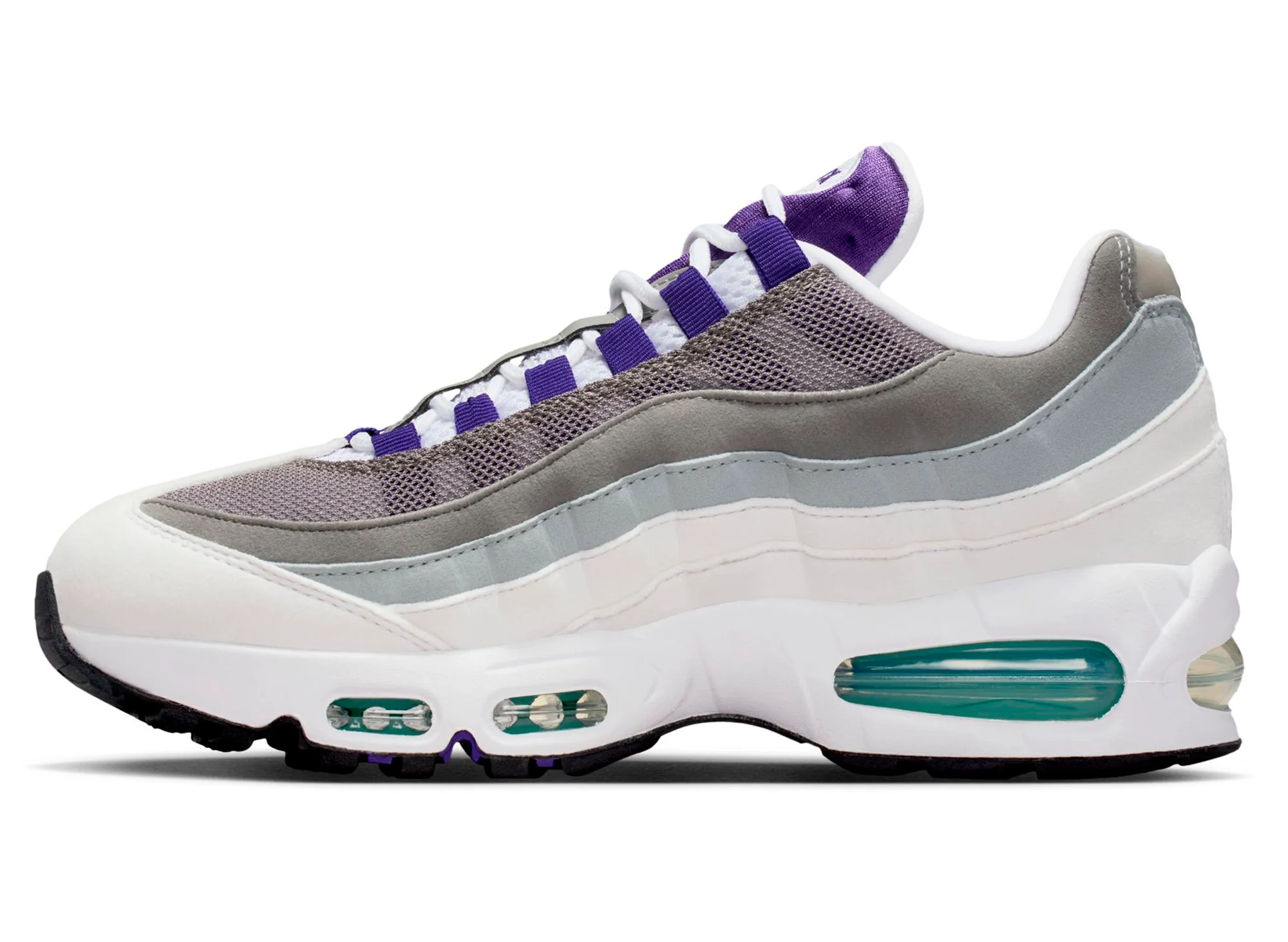 Women's Nike Air Max 95 Big Bubble in White / Court Purple - Image 3