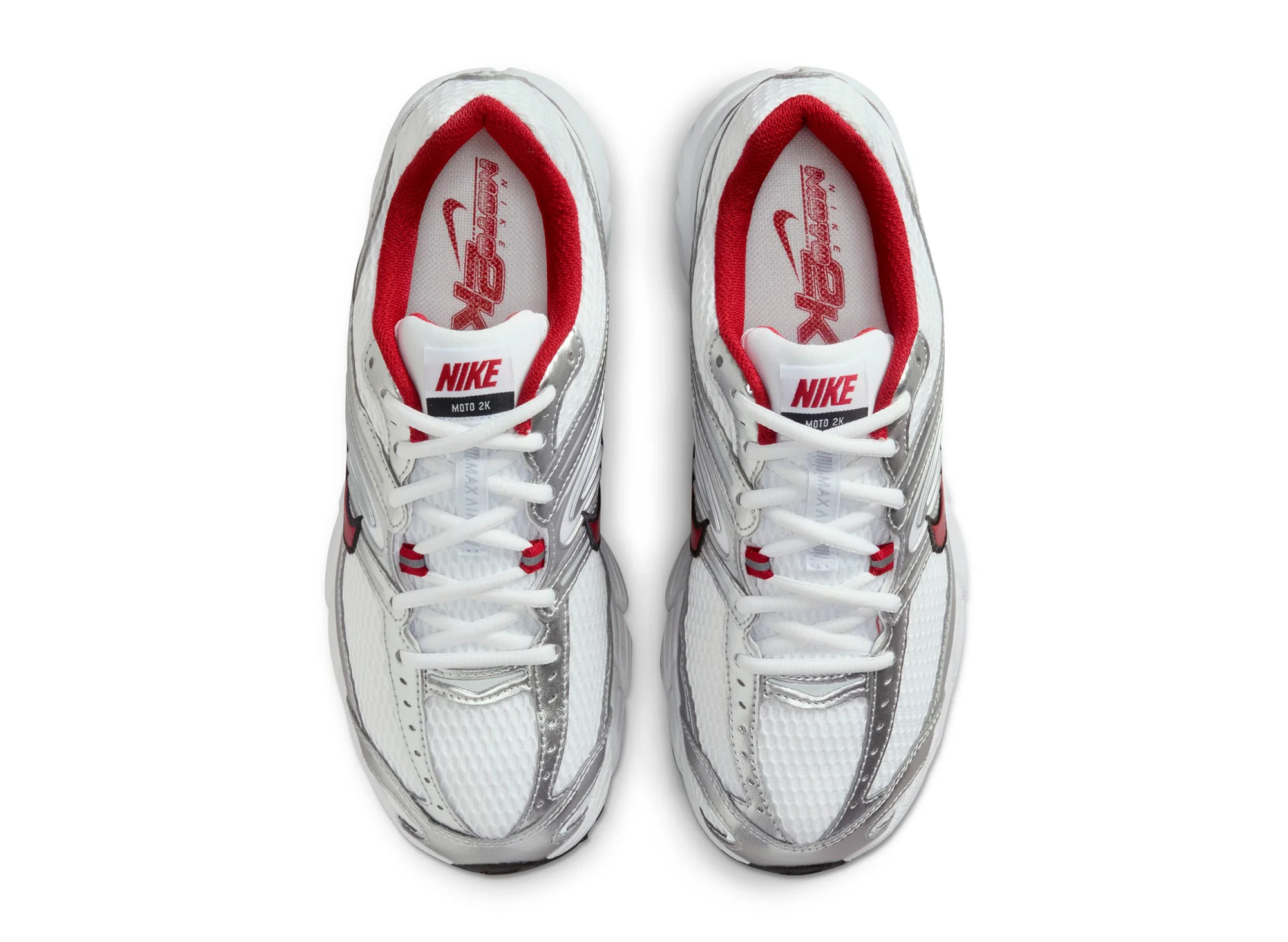 Women's Nike Air Max Moto 2K in White / Team Crimson - Image 4