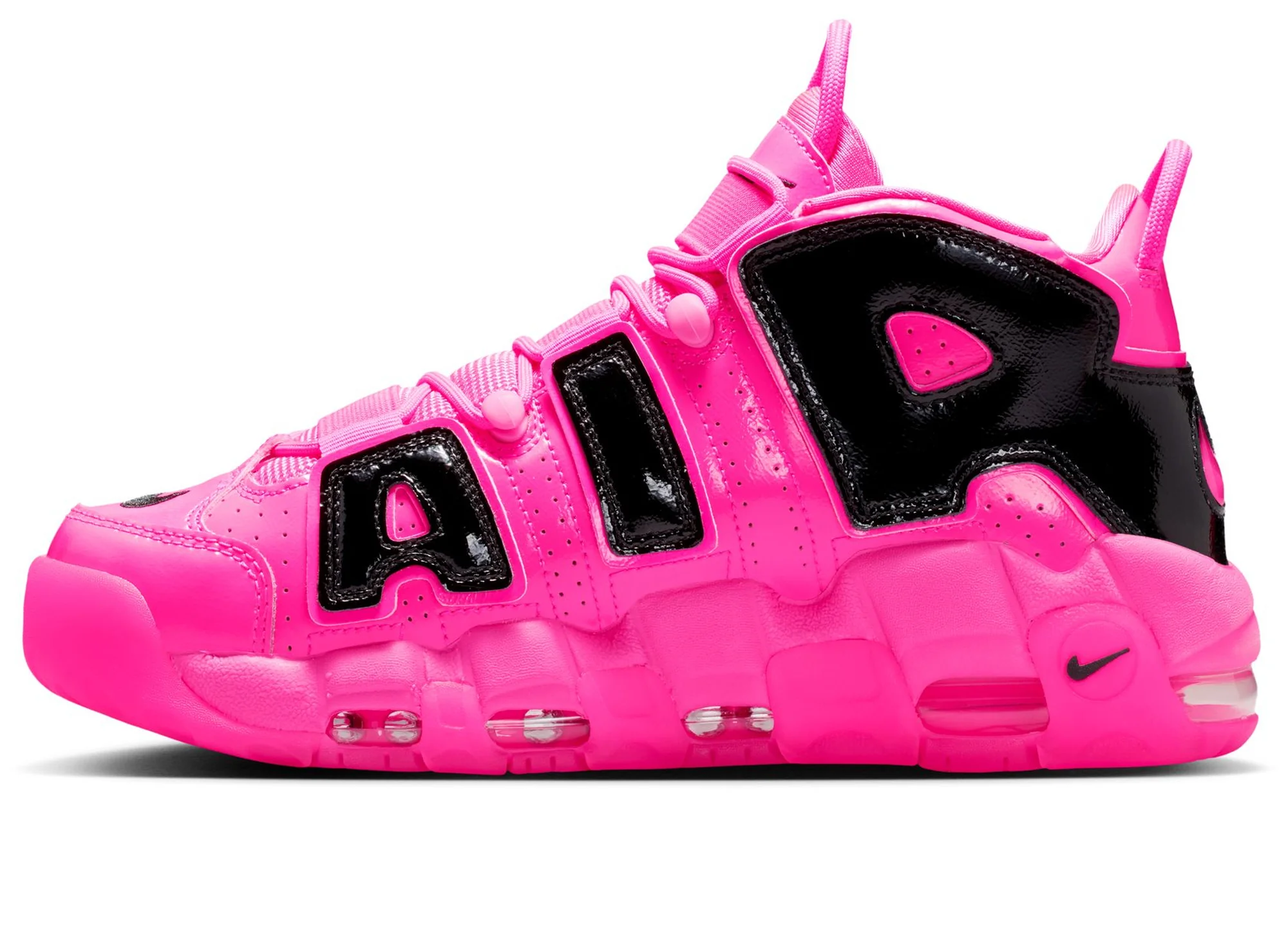 Women's Nike Air More Uptempo SE in Pink Blast / Black - Image 3
