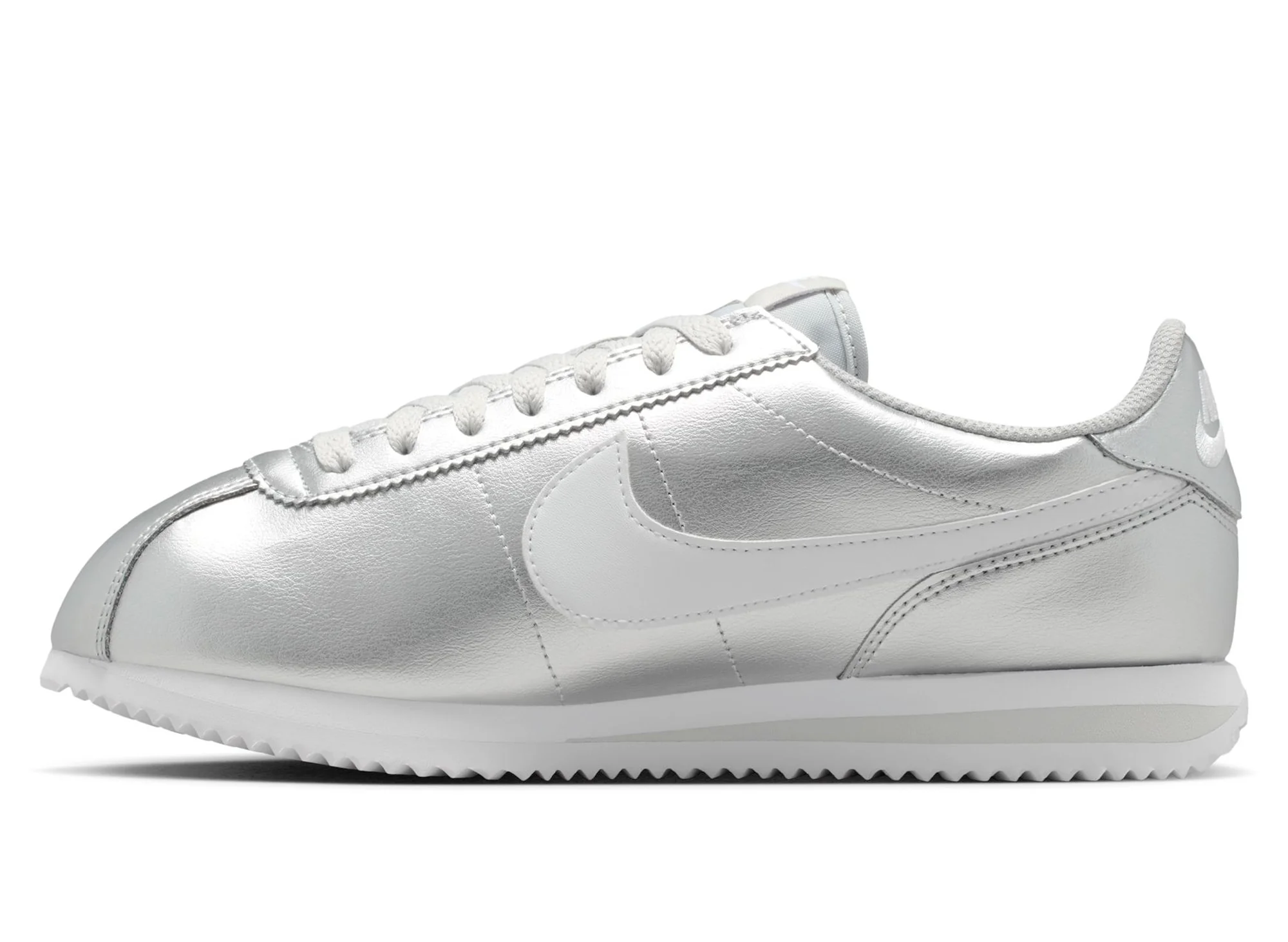 Women's Nike Cortez in Metallic Silver - Image 3